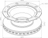 Remschijf BPW + ABS 19.5"(377mm)